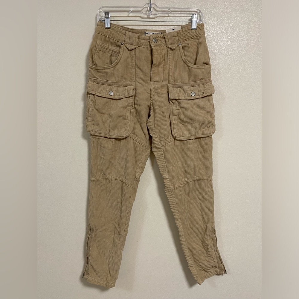 Free People Pants Women’s Size 25 Tan The London calling Corduroy Tapered Leg